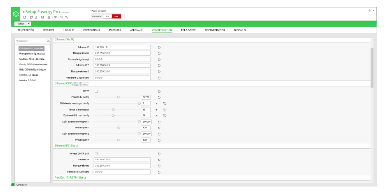 eSetup Easergy Pro Communication